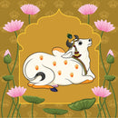 Lotus Cow Wardrobe Sticker