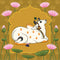 Lotus Cow Wardrobe Sticker