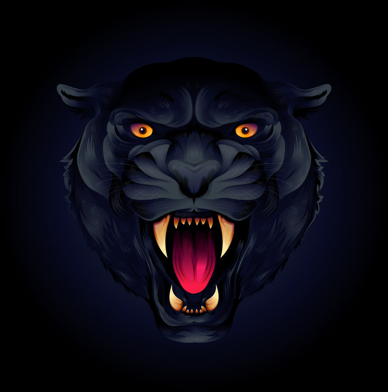 Black Panther Illustration Sticker