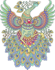 Indian Pattern Peacock Sticker