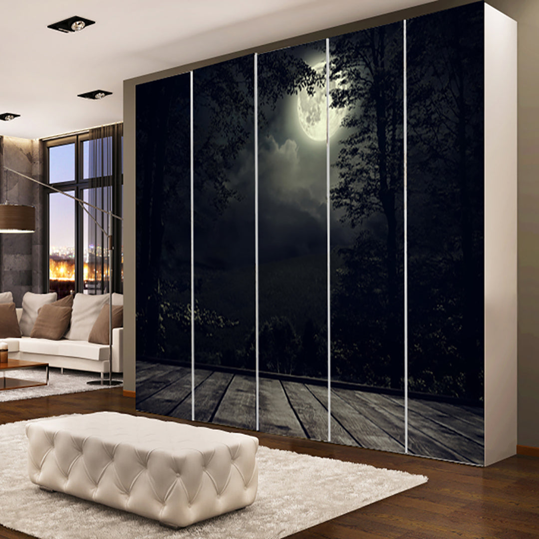 Wardrobe Dark Night Moon Sticker
