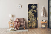 Golden Peacock Print Sticker