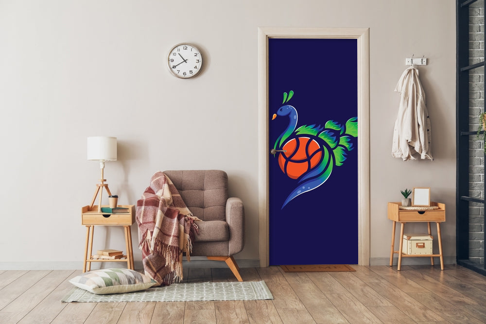 Basketball And Peacock Sticker