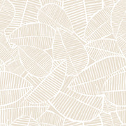 Cream Leaves Pattern Wallpaper