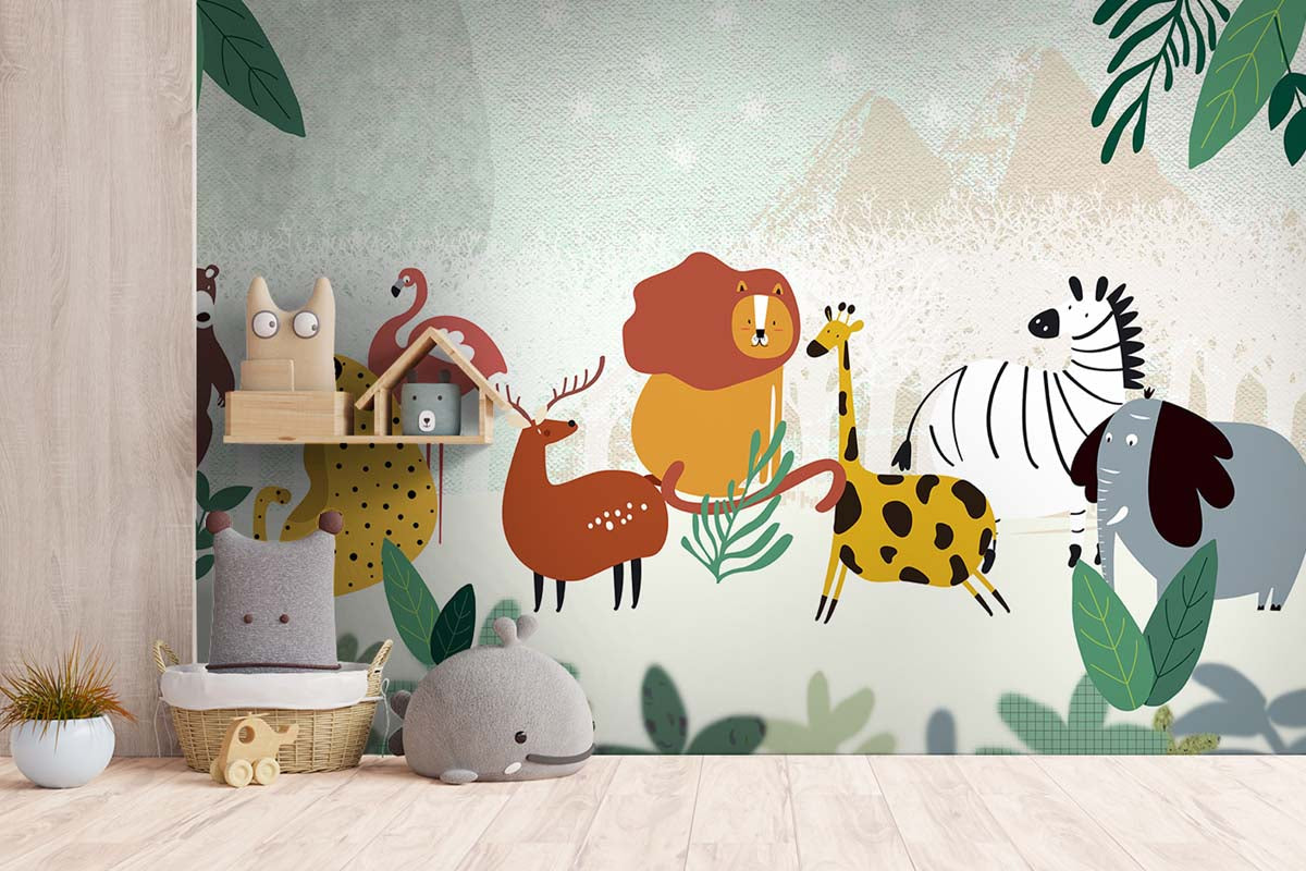 Cute Animals Meeting Wallpaper