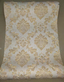 Damask Prime Golden And Silver Wallpaper Roll