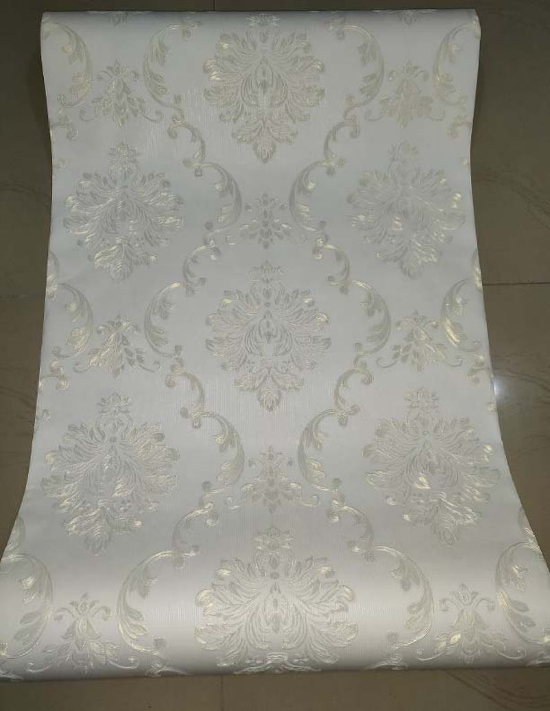 Damask Prime Golden And Silver Wallpaper Roll