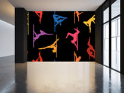 Fitness lady pole dance wallpaper