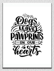 Pawprints On Our Hearts Wall Art