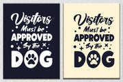 Dog Approved Visitors Wall Art, Set Of 2