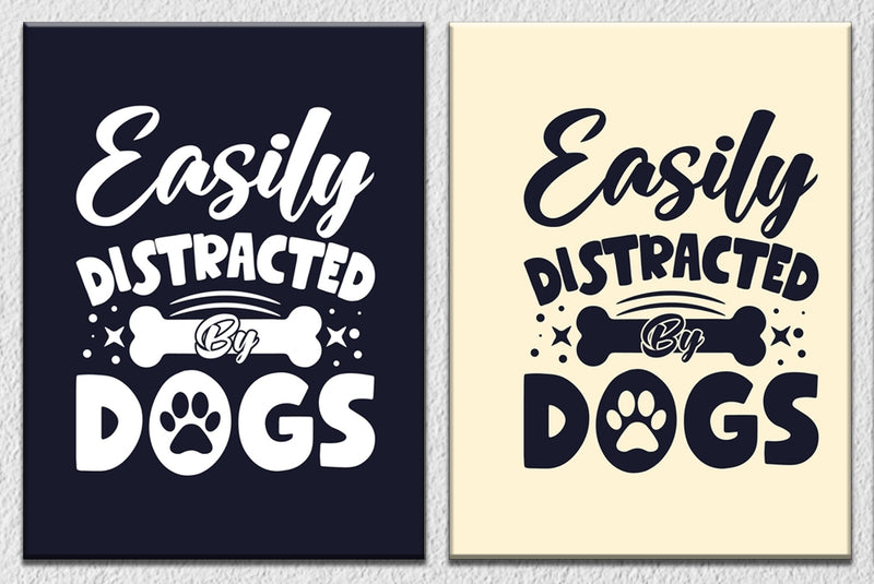 Distracted Dogs Wall Art, Set Of 2