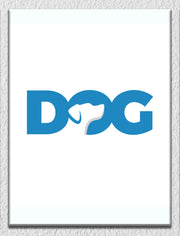 DOG Typography Wall Art