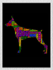 Multicolor Dog Words Wall Art