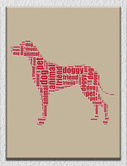 Red Dog Words Wall Art
