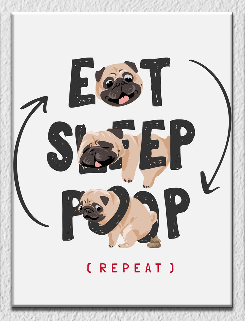 Eat Sleep Poop Wall Art