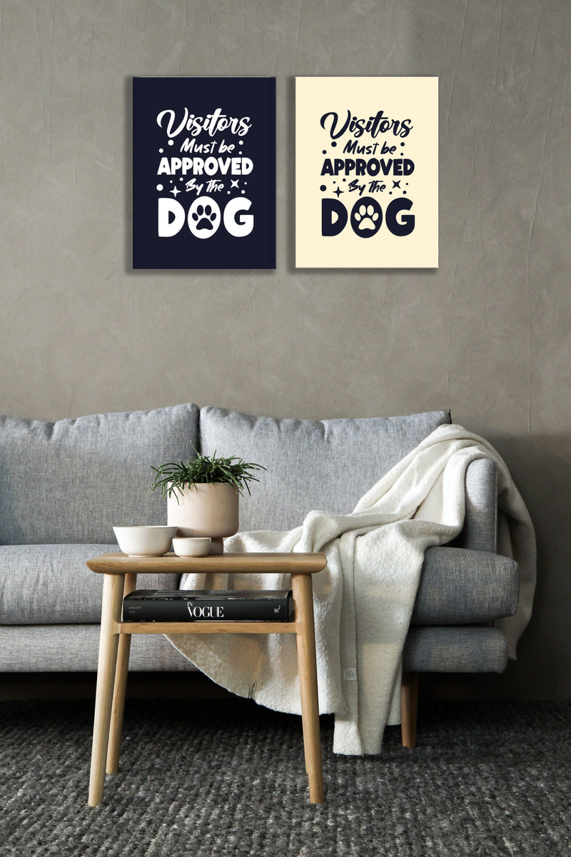 Dog Approved Visitors Wall Art, Set Of 2