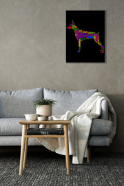 Multicolor Dog Words Wall Art