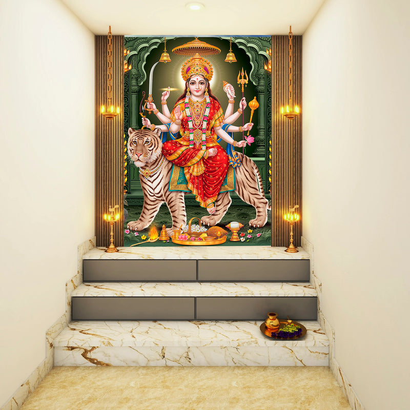 Beautiful Durga Customised Wallpaper