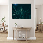 Durga Statue Self Adhesive Sticker Poster