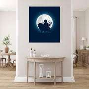 Maa Durga In Chaand Self Adhesive Sticker Poster