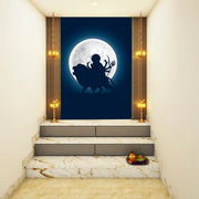 Maa Durga In Chaand Self Adhesive Sticker Poster