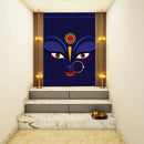 Beautiful Blue Face Durga Customised Wallpaper