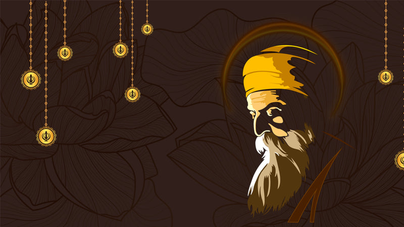Divine Aura Guru Nanak Wallpaper