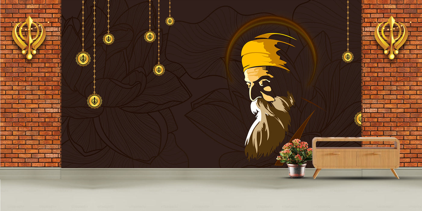 Divine Aura Guru Nanak Wallpaper