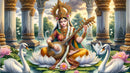 Divine Serenity Saraswati Wallpaper