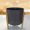 Flower Pot With Wooden Stand 16
