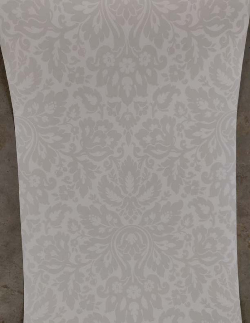 European Grey Leaves Wallpaper Roll