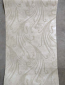 European Design on Silver Wallpaper Roll