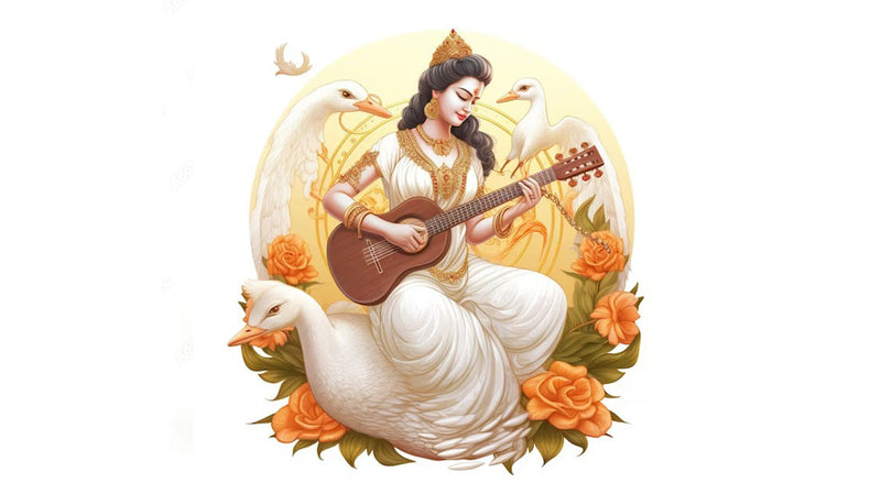 Eternal Wisdom Saraswati Wallpaper