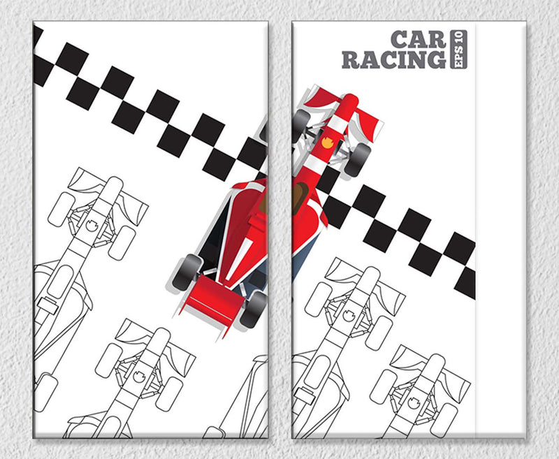 F1 Racing Wall Art , Set Of 2