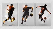 Black Modern Art Football, Set Of 3