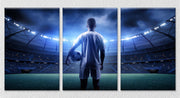 Footballer Blue Stadium, Set Of 3