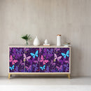 Colourful Butterflys Floral Self Adhesive Sticker For Cabinet