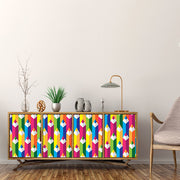 Colourful Pencil 3D Art Design Self Adhesive Sticker For Cabinet