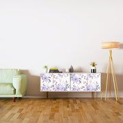 Blue White Design Self Adhesive Sticker For Cabinet