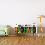 Colourful Peacock Feather Design Self Adhesive Sticker For Cabinet