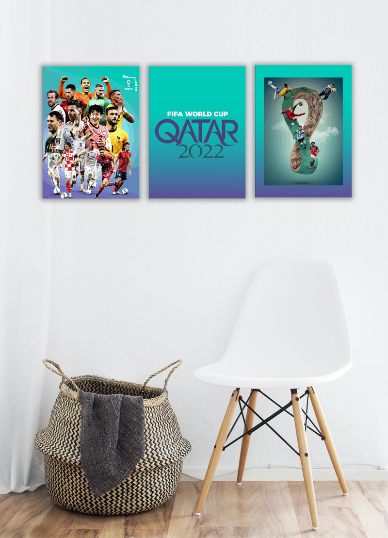 Football Wall Art 5, Set Of 3