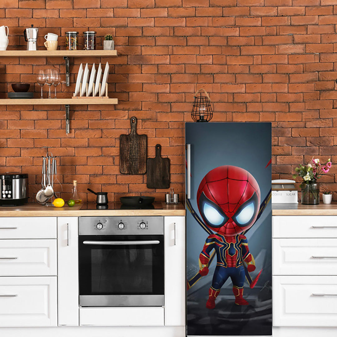 Little Spiderman Anime Self Adhesive Sticker For Refrigerator