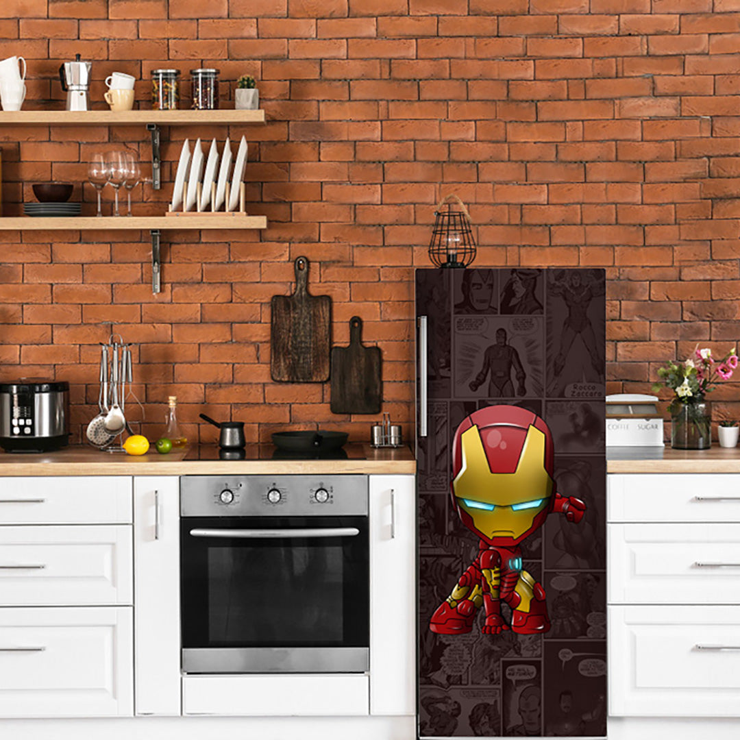 Iron Man Anime Self Adhesive Sticker For Refrigerator