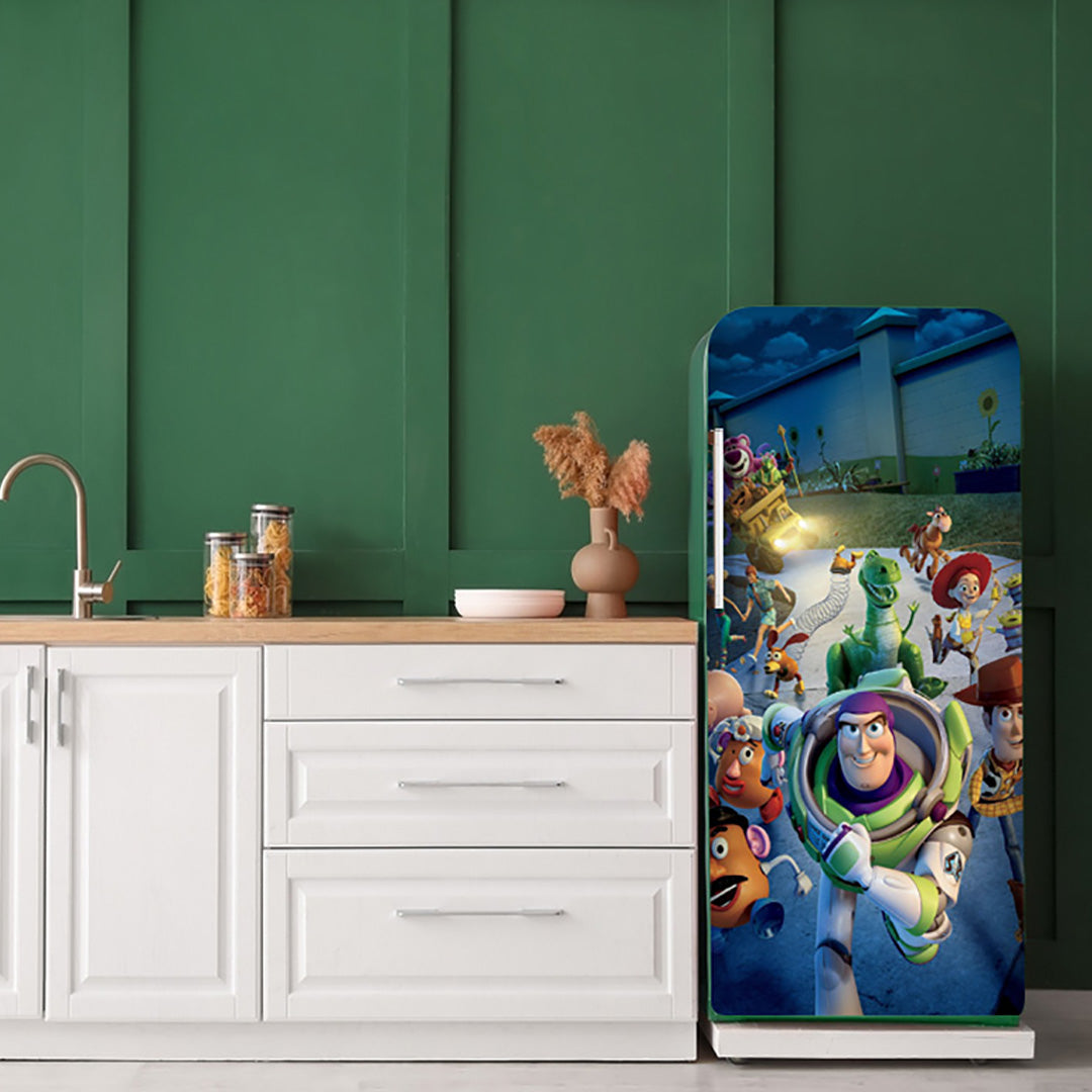 Running Toy Story Anime Self Adhesive Sticker For Refrigerator