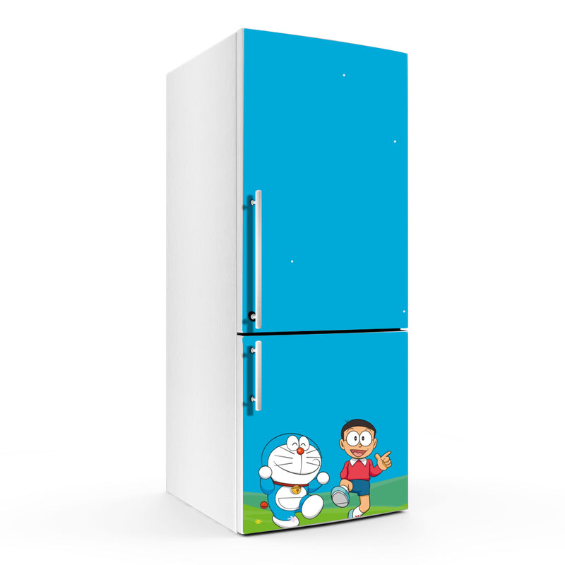 Doremon With Nobita Self Adhesive Sticker For Refrigerator