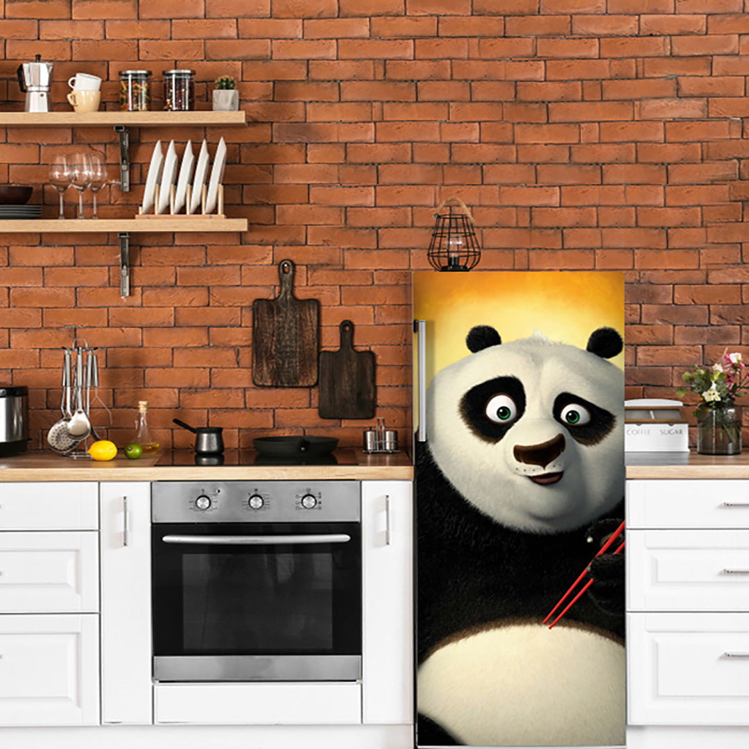 Hii Panda Anime Self Adhesive Sticker For Refrigerator