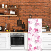 White Pink 3D Flower Self Adhesive Sticker For Refrigerator