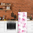 White Pink 3D Flower Self Adhesive Sticker For Refrigerator