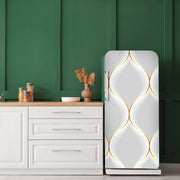 Gold White 3D Self Adhesive Sticker For Refrigerator