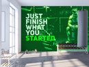 Just Finish What You Started Motivation Custiomised Wallpaper for wall